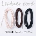 【送料無料】 メルヘンアート 『業務用 ヴィンテージレザーコード 2.0mm巾×100m』 丸革ひも 革ひも 皮革 本革 ひも 紐 (取り寄せ品) (メール便不...