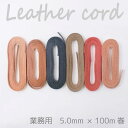 【送料無料】 メルヘンアート 『業務用 ボタニカルレザーコード5.0mm巾×100m巻』 栃木レザー 平革ひも組み 革ひも 皮革 本革 ひも 紐 (取り寄せ品)...