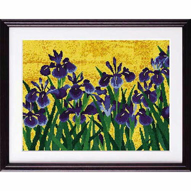 【送料無料】　オリムパス 刺しゅうキット　日本の美名作選　八橋図屏風より　7188　(取り寄せ品)　(メール便可)