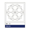 飛び麻の葉(とびあさのは)　3枚組　花ふきん294(藍)　(メール便可)