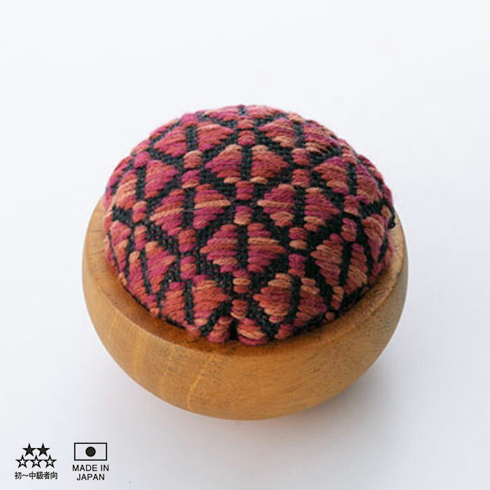 オリムパス こぎんキット ウッドボウルピンクッション　キャットアイ　kogin　こぎんキット87　(取り寄..