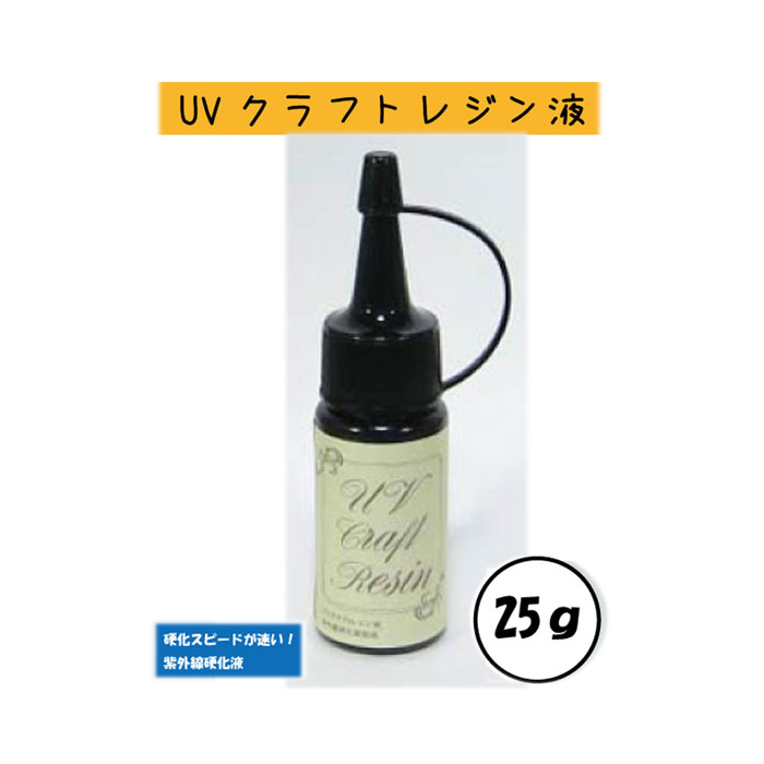 マラソン期間中2点でP5倍3点10倍 清原 UVクラフトレジン液 25g入 UVクリスタル UVレジン液 紫外線照射 UVR (メール便不可)