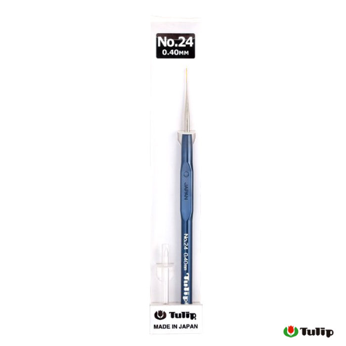 ●Tulipチューリップ 『グリップ付き極細レース針 No.24』 0.40mm　T9-24　(メール便可)