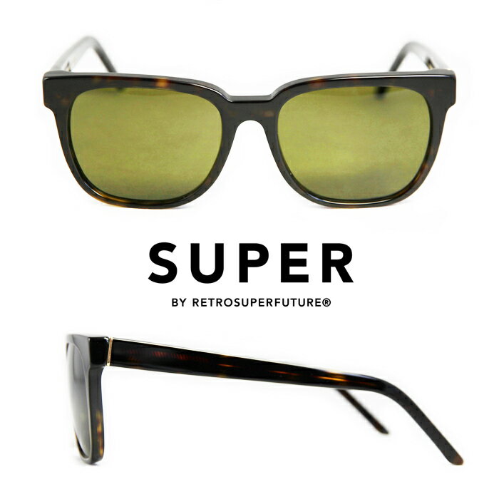 在庫処分品　SUPER Sunglasses People Tortoise[kksen7m]/ウェリントン型 スーパーピープルトータスサングラス　べっ甲柄　UVカット　メンズサングラス　レディースサングラス