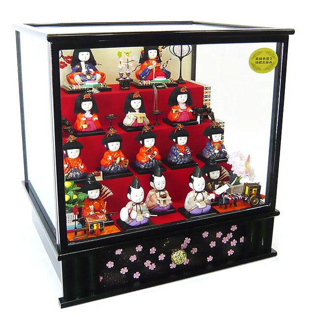 雛人形 ひな人形 お雛様 おひなさま かわいい 手作り 新作 秀光 限定品 送料無料 コンパクト ミニ 初節句 ひな祭り 十五人 15人 木目込み ケース 男雛 女雛 買得 お得 人気 ランキング P86301 (2)