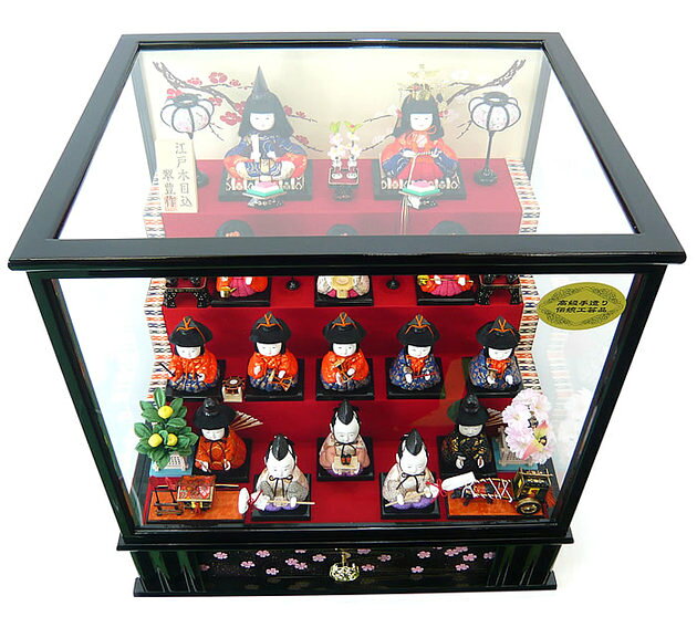 雛人形 ひな人形 お雛様 おひなさま かわいい 手作り 新作 秀光 限定品 送料無料 コンパクト ミニ 初節句 ひな祭り 十五人 15人 木目込み ケース 男雛 女雛 買得 お得 人気 ランキング P86301 (3)