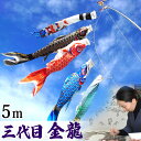手描き 鯉のぼり こいのぼり 庭用 染無し 名前染め 家紋染め 三代目金龍デザイン 5m 新作 秀光 限定品 特選 目玉商品 買得 人気 ランキング B1050