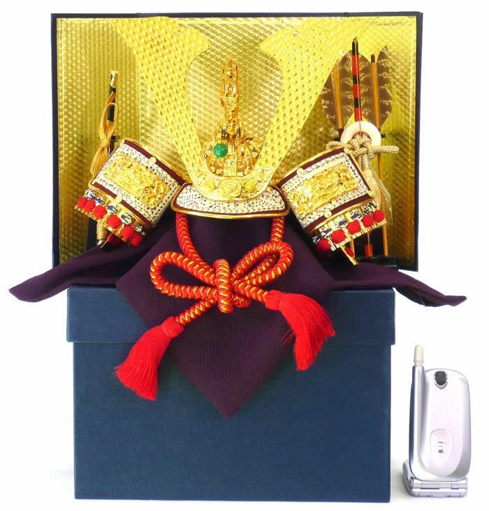 【送料無料】【五月人形】【兜】【G110】ミニ兜10号　No.1　屏風・弓太刀付き【秀光】【新作】【 ...