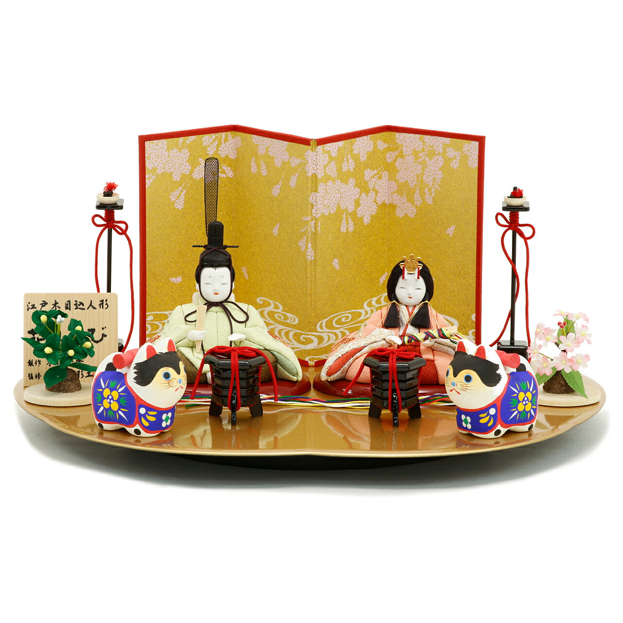 雛人形 ひな人形 お雛様 おひなさま かわいい 手作り 2025年 新作 秀光 限定品 送料無料 コンパクト ミニ 初節句 ひな祭り 木目込 一秀 二人 2人 ...