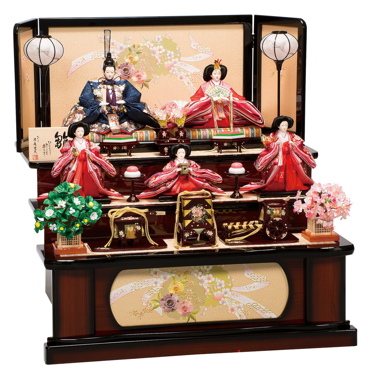 雛人形 ひな人形 お雛様 おひなさま かわいい 手作り 2025年 新作 秀光 限定品 送料無料 コンパクト ミニ 初節句 ひな祭り 段 3段 五人 5人 買得 お得 人気 ランキング P87112