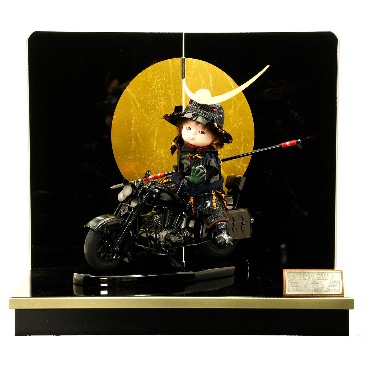 五月人形 5月人形 鎧 鎧兜 2025年 手作り 初節句 子供大将 武者人形 鎧武者 上杉謙信 バイク ライダー カッコイイ 可愛い 送料無料 コンパクト ミニ...