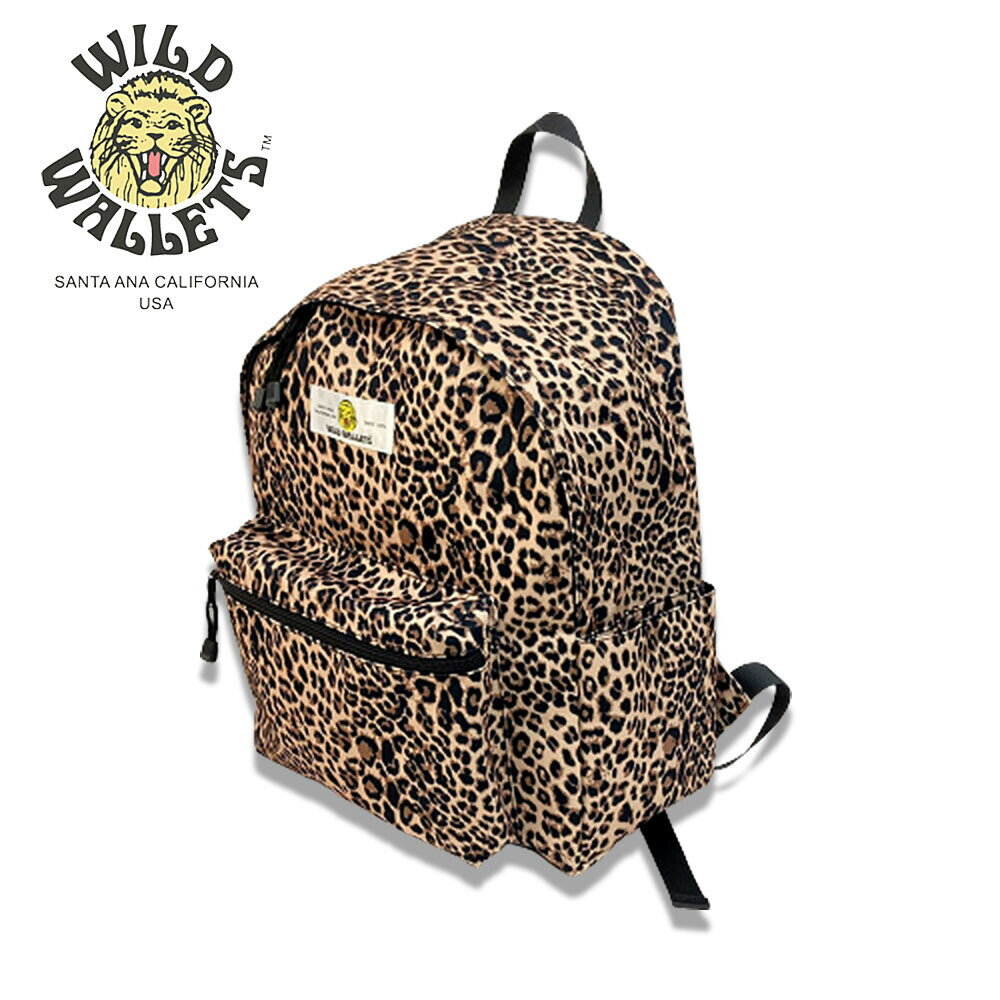 楽天名入れプレゼント　シュクシュクWILD WALLETS Leopard柄　DayPack バッグ 軽量 旅行 テレビ紹介 大きいバッグ【可愛い エコバック 大容量 大 リュック ギフト プレゼント 使いやすい サブバッグ 誕生日 母 サブ 折り畳み コンパクト ショルダーバッグ 肩掛け ヒョウ柄 リュックサック おしゃれ クリスマス】