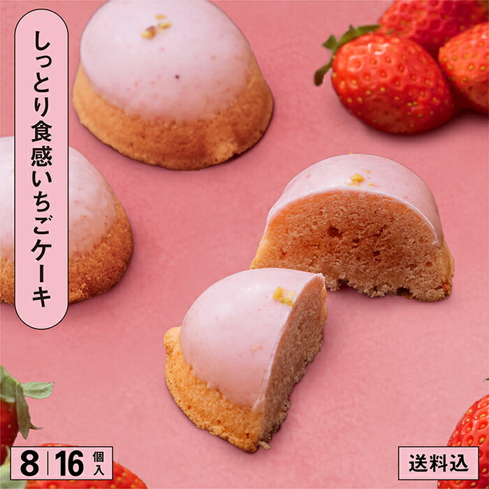 おしゃれ スイーツ 父の日 いちごケーキ 【 週末シトロン いちご味 8個～16個 】手土産 お菓子 スイーツ 高級 お取り寄せ ギフト プチギフト 内祝い 出産祝い 誕生日祝 結婚祝 お持たせ 檸檬ケーキ 洋菓子 可愛い