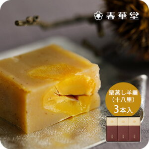 【うなぎパイの春華堂 公式】栗ようかん 羊羹 お菓子 和菓子 ギフト 手土産 秋限定 数量限定 栗きんとん餡 プレミアム 十八里 3本入 常温便