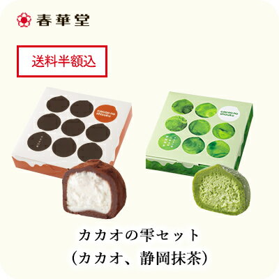 カカオの雫セット(カカオ・静岡抹茶) / チョコレート 抹茶 静岡抹茶 お茶 チョコ トリュフ ガナッシュ　生クリーム アイス 冬ギフト プチギフト お菓子 洋菓子 スイーツ 土産 お土産 手土産 ギフト 贈り物 冷凍便 人気