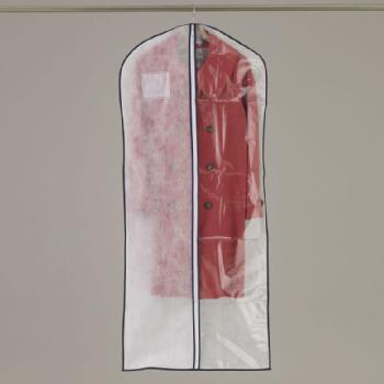 おまとめ買い センターファスナーカバー半身透明 L 8枚入 ※8枚1パックの簡易包装【洋服カバー 衣装カバー 衣類カバー 衣類収納 クローゼット収納 衣替え 業...