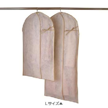 おまとめ買い リボンがアクセントの洋服カバー L 10枚入【洋服カバー 衣装カバー 衣類カバー 衣類収納 クローゼット収納 衣替え 業務用】