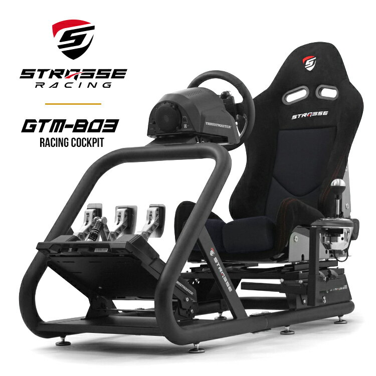 STRASSE GTM-B03 レーシングコックピットベース 専用シート付き[ハンコン ストラッセ]