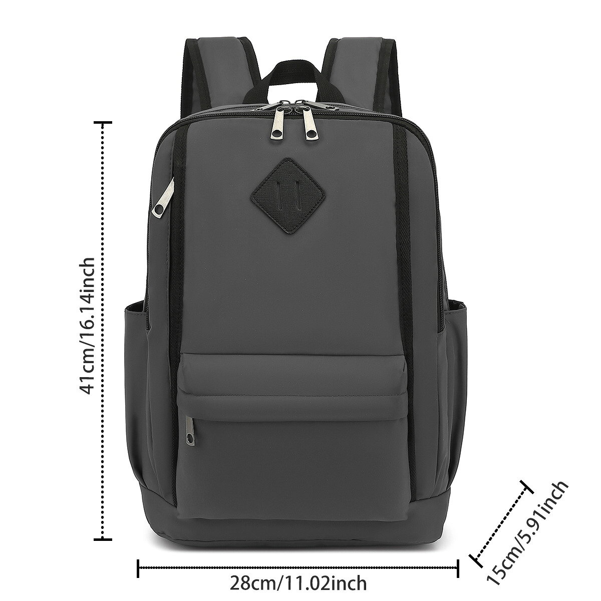 Paquete de backpack de ordenador de alta capacidad de 15 pulgadas para estudiantes de la escuela secundaria de la escuela secundaria