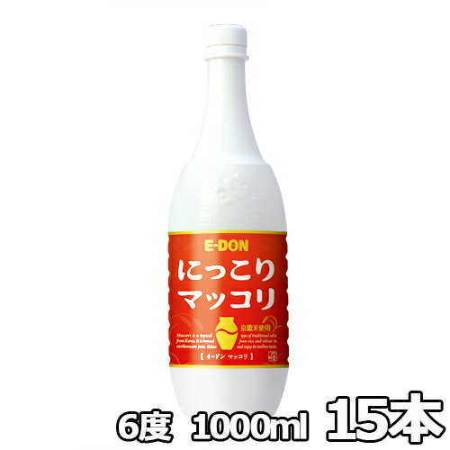 【送料無料】二東 マッコリ ペットボトル 1000ml 6％ 15本