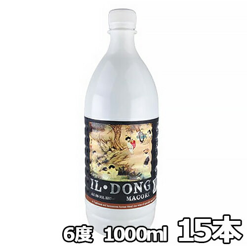 【送料無料】一東 黒豆 マッコリ 1000ml 6％ 15本