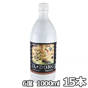 【送料無料】一東 黒豆 マッコリ 1000ml 6％ 15本