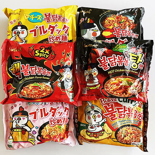 【送料無料】25袋セット チーズ＋カルボ＋オリジナル＋辛さ2倍＋カレー 韓国 食品 食材 料理 激辛 ブルダック プルタック ブルタック プルダッグ ブルダッグ