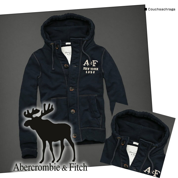 アバクロ メンズ フード付きジャケット アウターCouchsachraga ネイビー (122-23 ...
