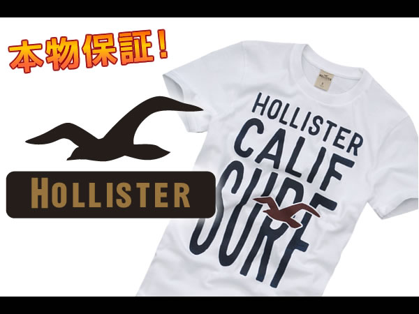 【100％本物保障】【Hollister/ホリスター】(半袖Tシャツ)(アメカジ)ホリスター メンズ 半袖TシャツFIRST POINT ホワイト (XS,S,M,L,XL)【セール】