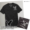 【American Eagle/アメリカンイーグル】(半袖Tシャツ)(アメカジ)アメリカンイーグル メンズ 半袖TシャツAE STANDOUT T ディープチャコール (0164-2023)(XS/S/M/L/XL/XXL)【セール】