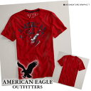 【American Eagle/アメリカンイーグル】(半袖Tシャツ)(アメカジ)アメリカンイーグル メンズ 半袖TシャツAE SINGATURE GRAPHIC T ナビゲーターレッド (1195-3841)(XS,S,M,L,XL)【セール】