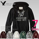 ★再々入荷！アメリカンイーグル メンズ パーカー AE Vintage Signature Full-Zip Hoodie (7色) (0196-9187) (S,M,L,XL)(父の日 ラッピング,お買いものマラソン,最大 ポイント10倍 !,新作,10800円以上 送料無料,あす楽)