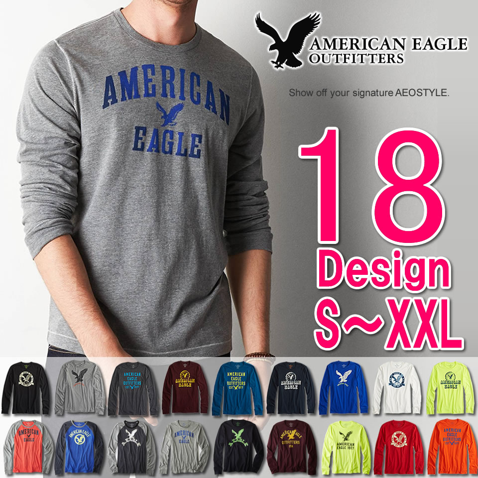 アメリカンイーグル メンズ ロンT AEO Signature Long Sleeve Graphi ...