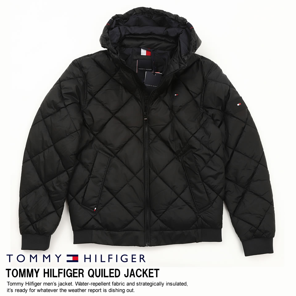 ■トミーヒルフィガー TOMMY HILFIGER キルトジャケット ブラック お買い物マラソン 最大 ポイント 24倍 ! ラッピング 無料! あす楽 3980円以上 送料無料 ! メンズ かっこいい プレゼント ギフト にも! 秋物 新作 入荷!