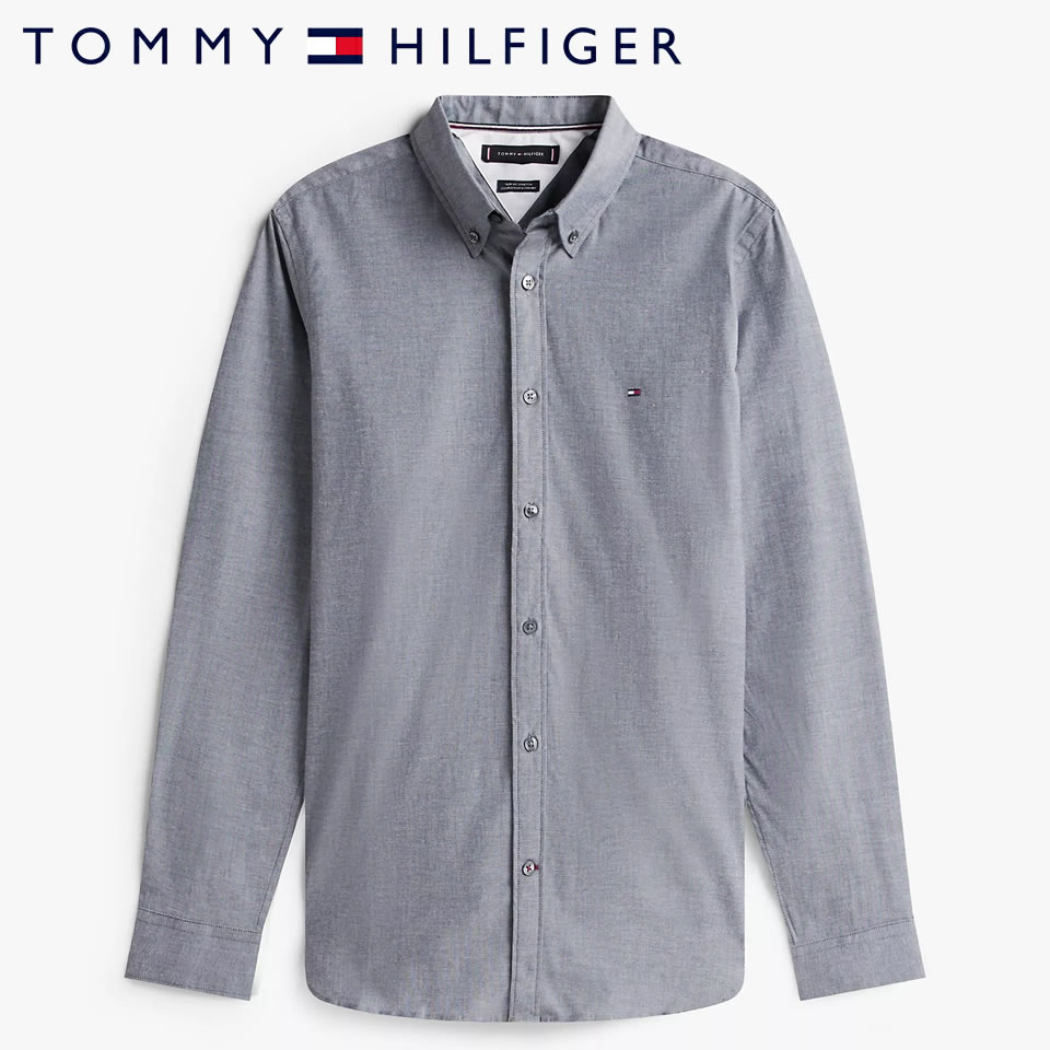 Rakuten - ■トミーヒルフィガー TOMMY HILFIGER 長袖 オールデイシャツ グレー ラッピング 無料! あす楽 3980円以上 送料無料 ! メンズ かっこいい プレゼント ギフト にも! 秋冬物 新作 入荷!