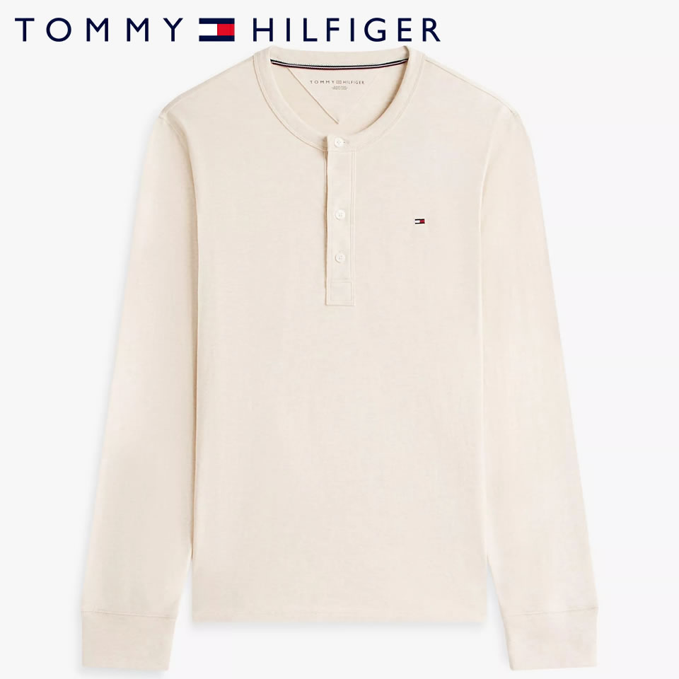 Rakuten - ■トミーヒルフィガー TOMMY HILFIGER ヘンリーネックロンT ベージュ ラッピング 無料! あす楽 3980円以上 送料無料 ! メンズ かっこいい プレゼント ギフト にも! 秋物 新作 入荷!