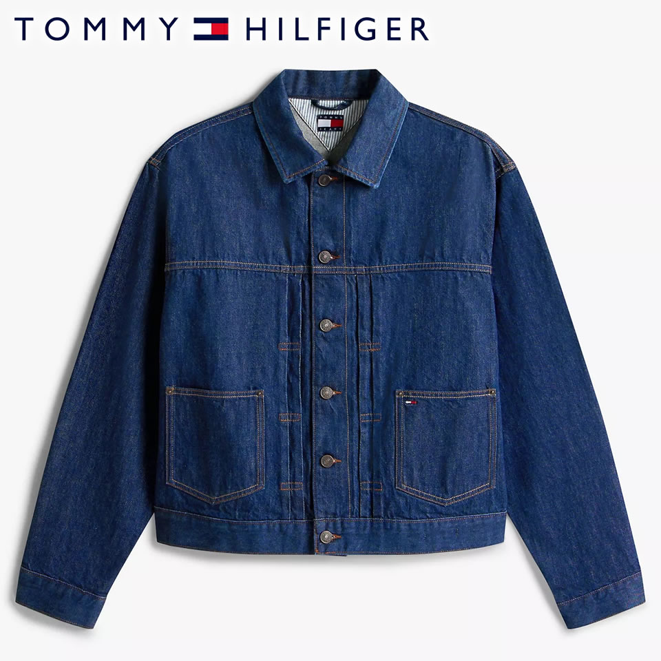 乐天商城 - ■トミーヒルフィガー TOMMY HILFIGER Pleated Denim Jacket デニムジャケット ラッピング 無料! あす楽 3980円以上 送料無料 ! メンズ かっこいい プレゼント ギフト にも! 秋冬物 新作 入荷!
