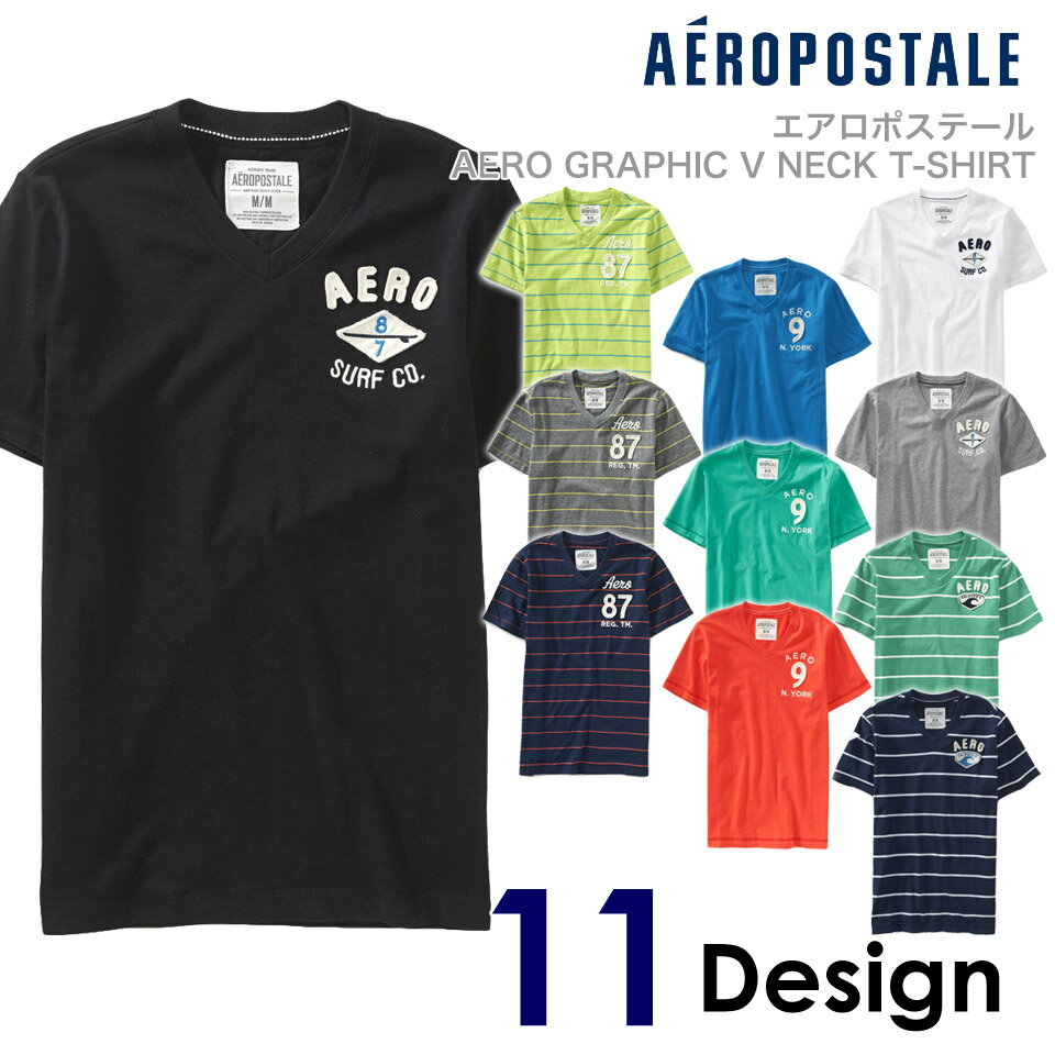 AEROPOSTALE/エアロポステール メンズ 半袖Tシャツ AERO GRAPHIC Vネック  ...