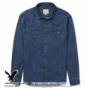 送料無料！ アメリカンイーグル メンズ デニムシャツ ダークウォッシュ (0153-2284) American Eagle S M L XL あす楽 3980円以上 送料無料 メンズ かっこいい ギフト にも 大きいサイズ あり ラッピング 無料 秋冬新作も続々入荷中