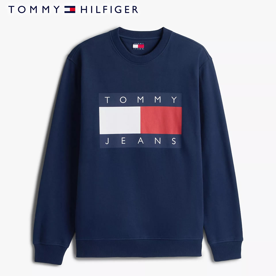乐天商城 - ■トミーヒルフィガー TOMMY HILFIGER 長袖 スウェット トレーナー ネイビー ラッピング 無料! あす楽 3980円以上 送料無料 ! メンズ かっこいい プレゼント ギフト にも! 秋物 新作 入荷!