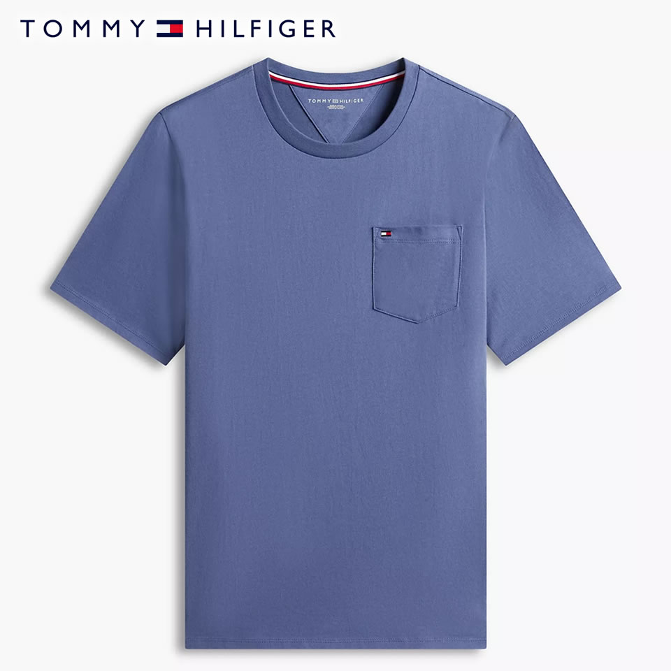 Rakuten - ■トミーヒルフィガー TOMMY HILFIGER 半袖 ポケット Tシャツ フェイデットインディゴ ラッピング 無料! あす楽 3980円以上 送料無料 ! メンズ かっこいい プレゼント ギフト にも! 秋冬物 新作 入荷!