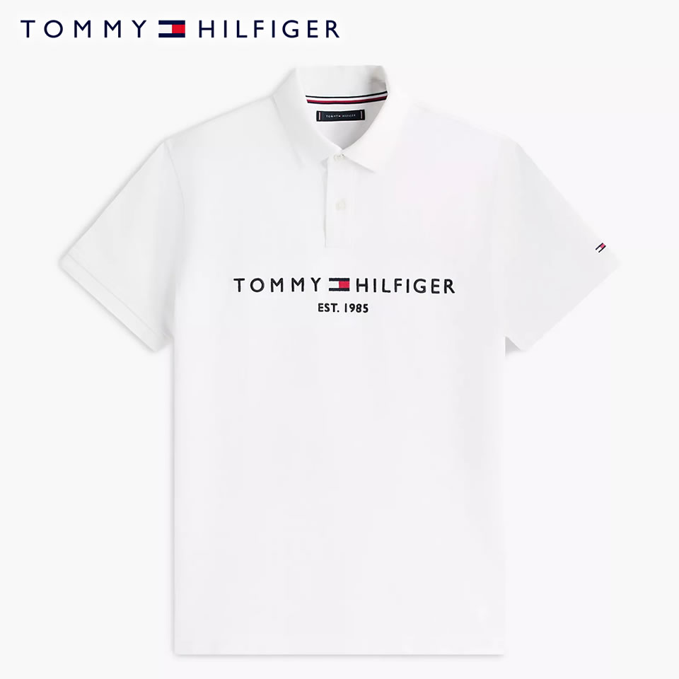 Rakuten - ■トミーヒルフィガー TOMMY HILFIGER 半袖 鹿の子 ポロシャツ ホワイト ラッピング 無料! あす楽 3980円以上 送料無料 ! メンズ かっこいい プレゼント ギフト にも! 秋冬物 新作 入荷!