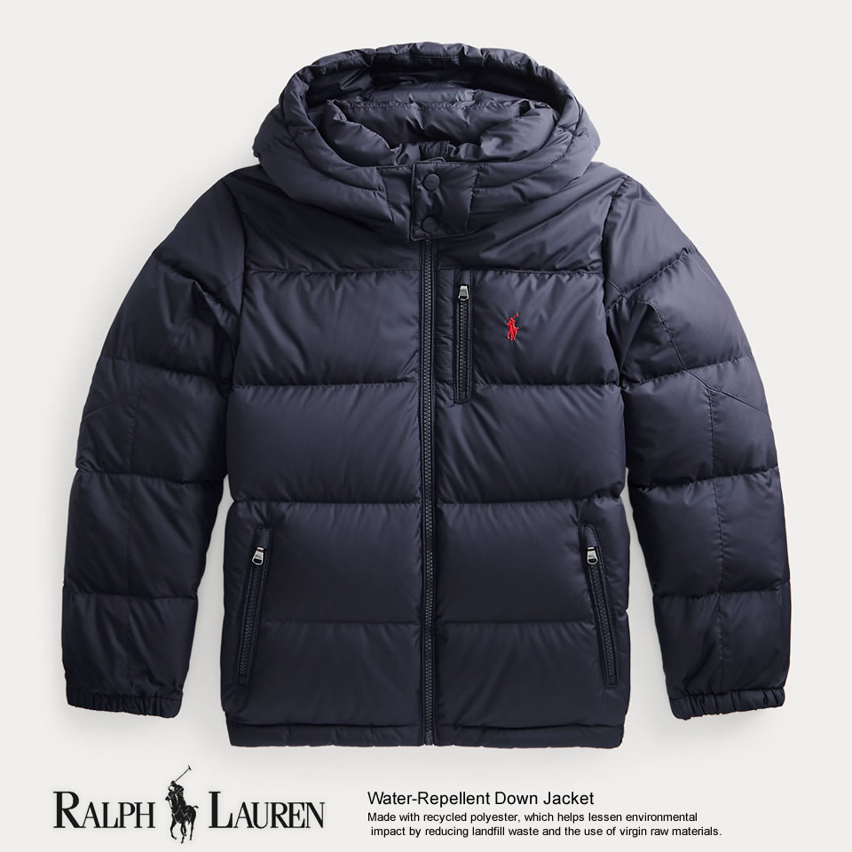 ポロ・ラルフローレン ボーイズ ダウンジャケット Water-Repellent Down Jacket ネイビー POLO RALPH LAUREN あす楽 3980円以上 送料無料 ! メンズ かっこいい ギフト にも! 大きいサイズ あり! ラッピング 無料! 秋冬新作も続々入荷中〜!