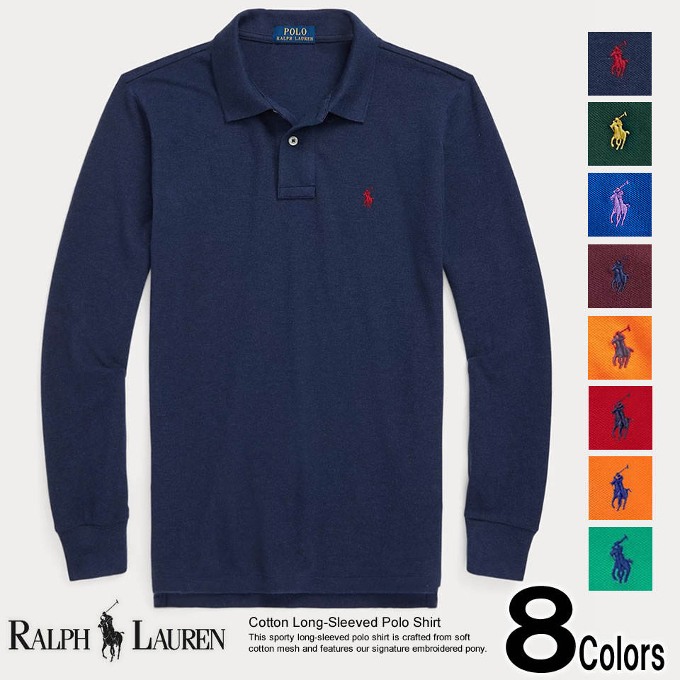 ݥե ܡ ݥȻɽ Ĺµ ݥ Cotton Mesh Long-Sleeve Polo 8 POLO RALPH LAUREN LXLݥ  3980߰ʾ ̵ ! ä ե ˤ! 礭 ! åԥ ̵! ߿!