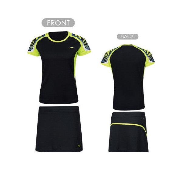 乐天商城 - 【特価品】リーニン バドミントン ウェア LI-NING レディース ゲームシャツ+スカートセット AATN006 2022年カタログ商品