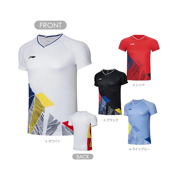 【レビュー投稿やLINE追加でクーポンGET】リーニン バドミントン ウェア LI-NING UNI ゲームシャツ AAYR375 2023年カタログ商品