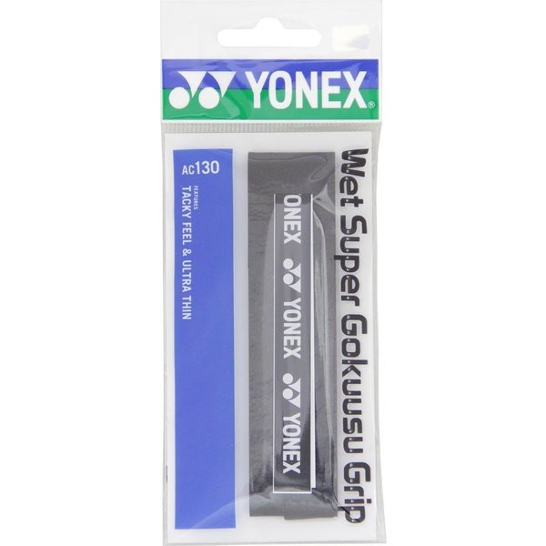 【レビュー投稿でクーポンGET】ヨネックス バドミントン グリップ YONEX ウェットスーパー極薄グリップ AC130 007 ブラック