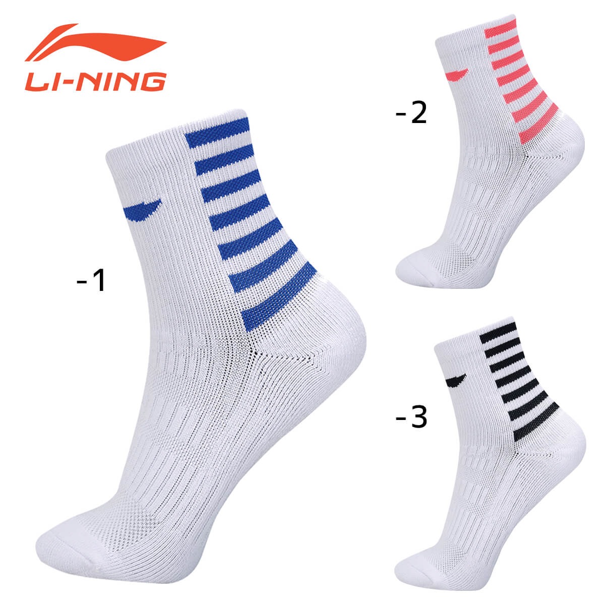 乐天商城 - 【レビュー投稿やLINE追加でクーポンGET】リーニン バドミントン ソックス LI-NING JUNIOR スポーツソックス AWLN036 2026年カタログ商品