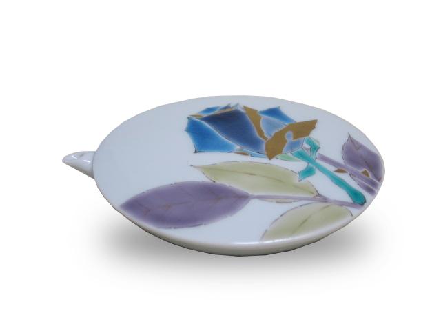 ★【九谷焼】 水滴 色絵薔薇 作家【山岸大成】