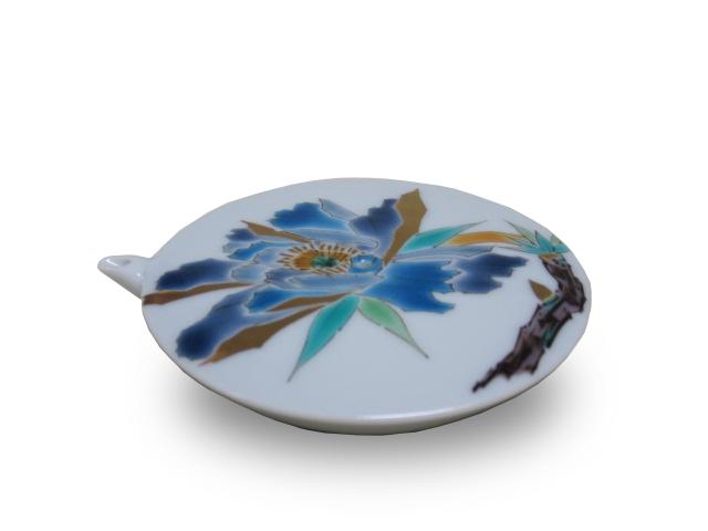 ★【九谷焼】 水滴 色絵牡丹 作家【山岸大成】